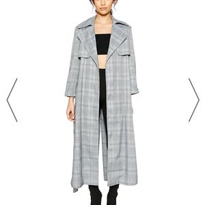 Plaid duster/ houndstooth